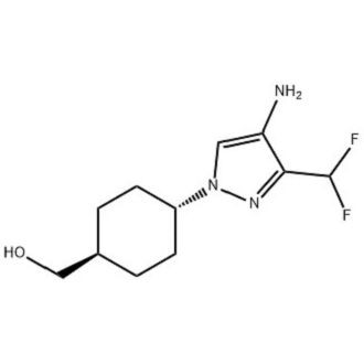 سیکلوهگزان متانول، 4-[4-آمینو-3-(دی فلورومتیل)-1H-pyrazol-1-yl]-، شماره Trans- CAS: 2434841-21-9